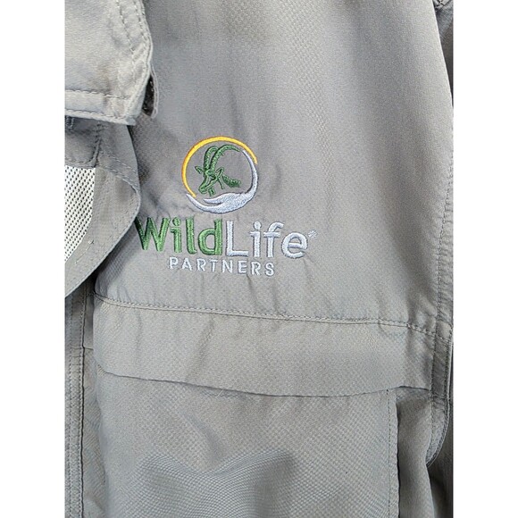 Game Guard Shirt Mens L Gray Button Up Camp Fishing Hunting Vented GG - Picture 6 of 15